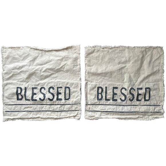 Set of 2 Blessed Pillowcases 21"x20" - Picture 1 of 4